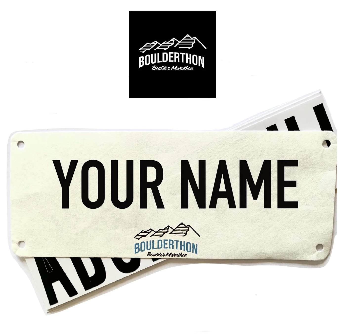 YELL MY NAME RACE BIB KIT! PERSONALIZED RACE NAME BIB, CUSTOM MARATHON BIB